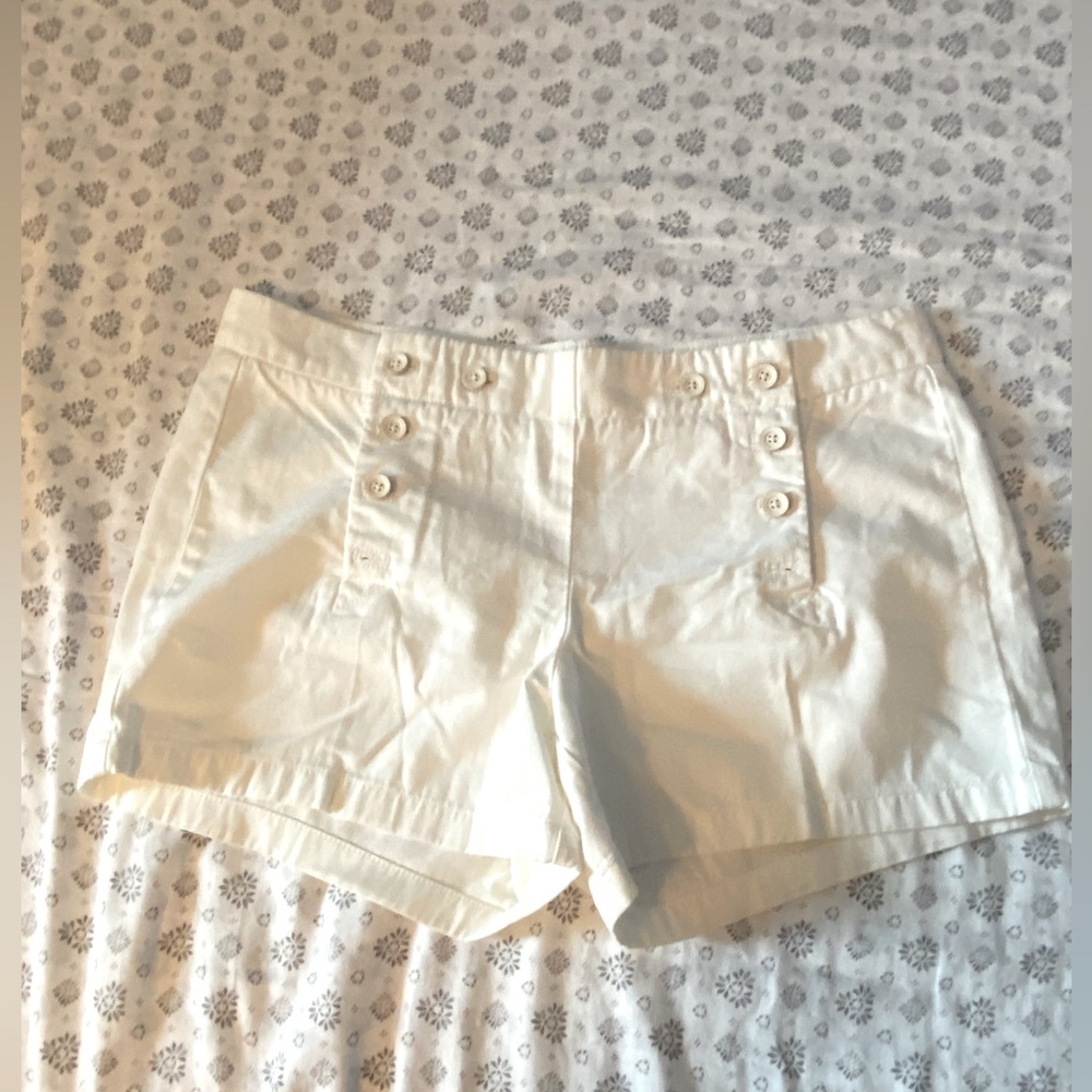 J. Crew Broken-in cotton white shorts